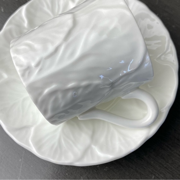 WEDGWOOD Coalport Countryware Cabbage Leaves Espresso Demitasse Cup & Saucer - Picture 6 of 11
